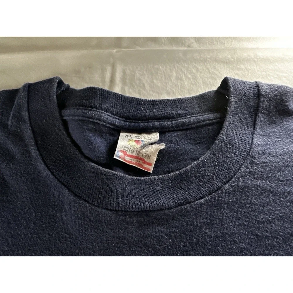 VTG 1990s Marco‎ Island Florida Shirt Mens XL Navy Made in USA Single Stitch Tee